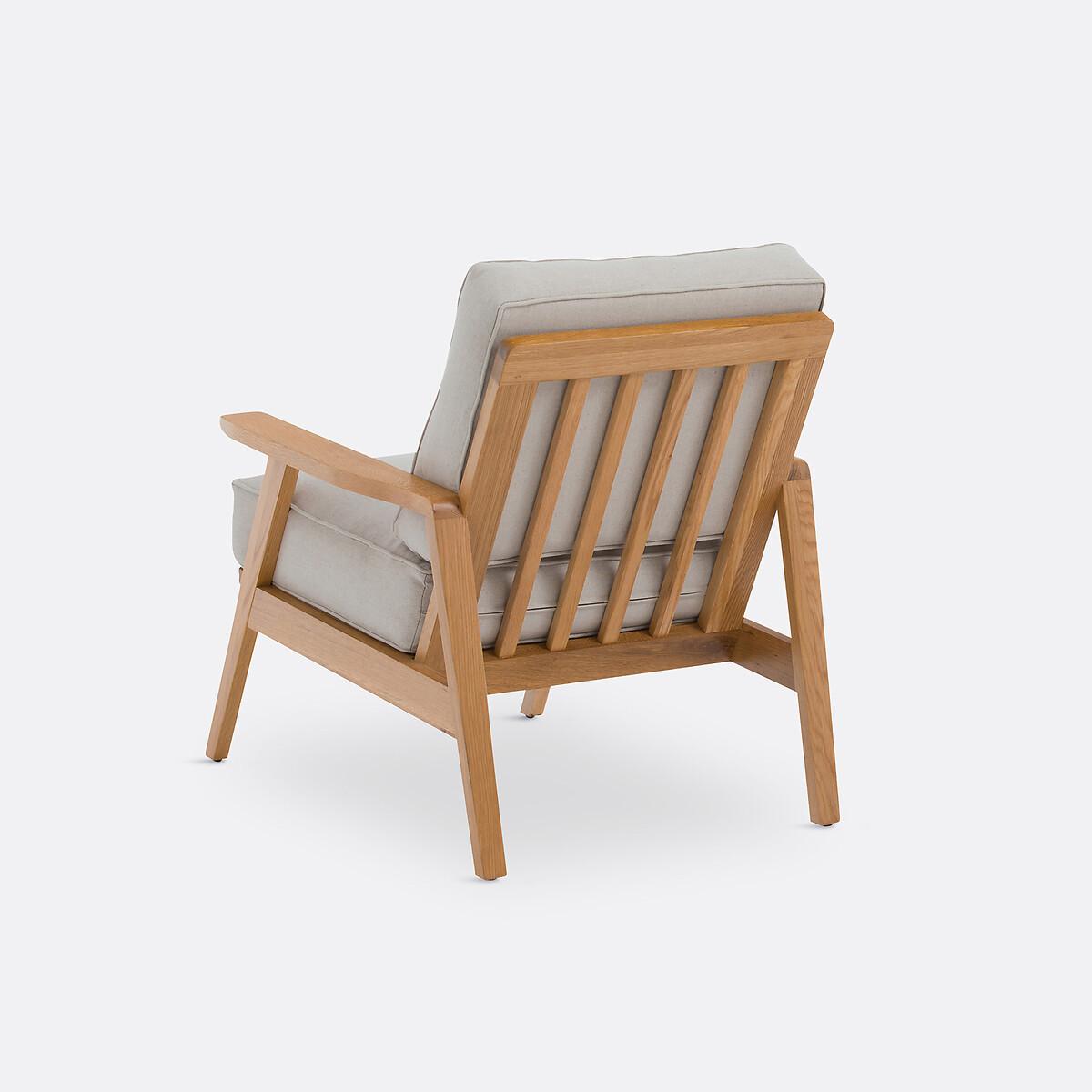 La Redoute Intérieurs Fauteuil vintage chêne et coton/lin  