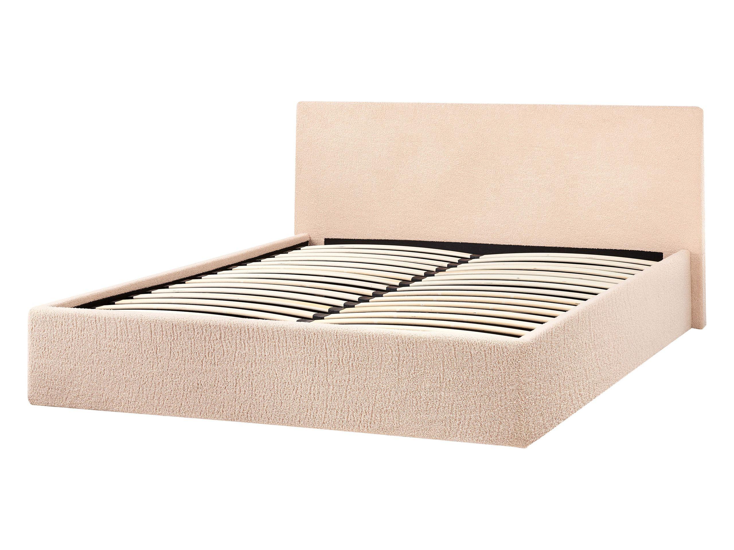 Beliani Letto contenitore en Bouclé Scandinavo ORBEY  