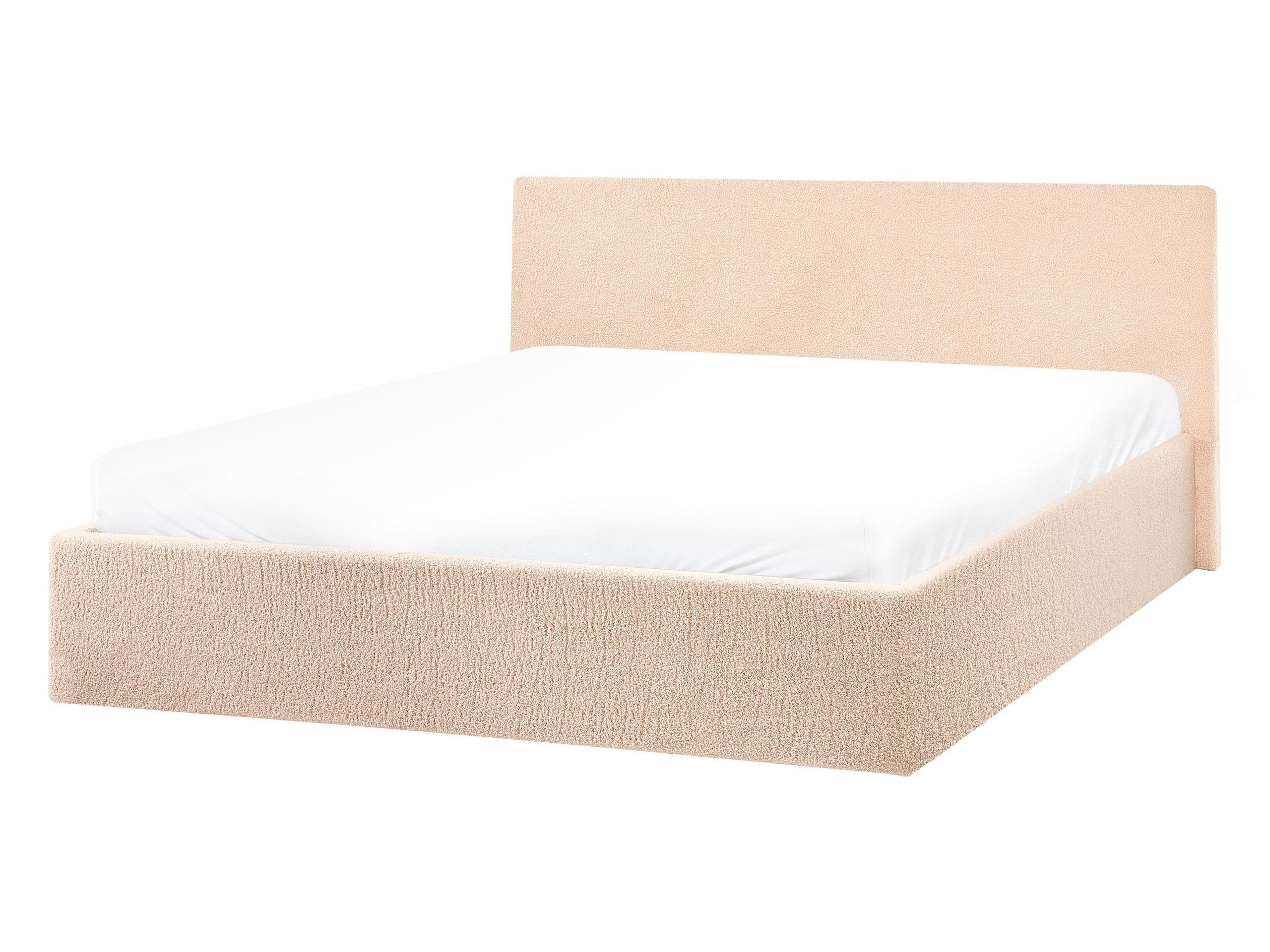 Beliani Letto contenitore en Bouclé Scandinavo ORBEY  