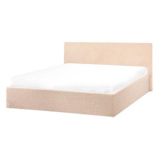 Beliani Letto contenitore en Bouclé Scandinavo ORBEY  
