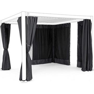 Filet de rideau pour gazebo Ocean anthracite 300x300 (lot de 4)