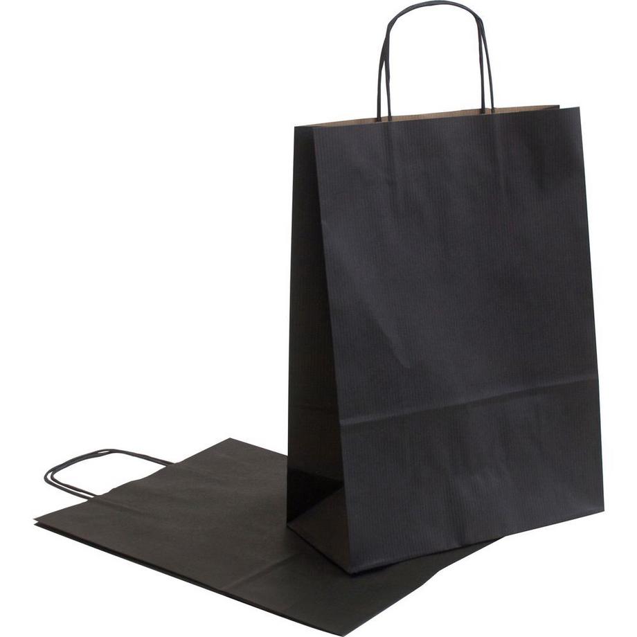 NEUTRAL  NEUTRAL Tragtaschen Allegra schwarz SDF26-798 Kraft,110g, 26x12x36cm 25 Stk. 