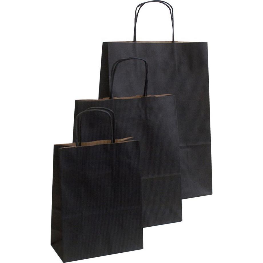 NEUTRAL  NEUTRAL Tragtaschen Allegra schwarz SDF26-798 Kraft,110g, 26x12x36cm 25 Stk. 