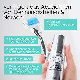 âme pure  Body Basic | Stretch Marks - Derma Roller Kit zur Entfernung von Dehnungsstreifen: CIT Body microneedling Roller + dehnungsstreifen Gel+ Sanitizer Spray 