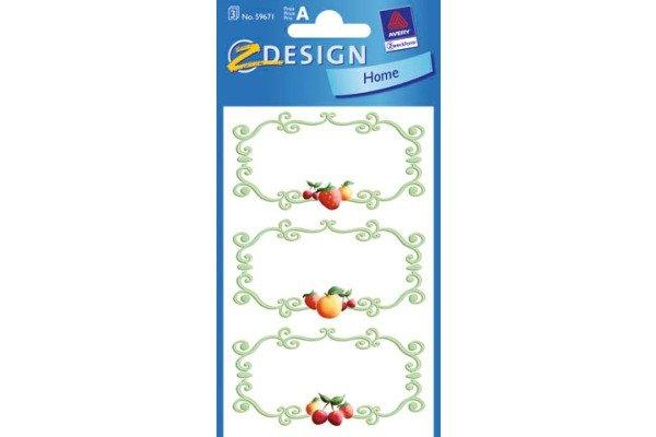 Z-DESIGN Z-DESIGN Sticker Home 59671 Früchte 3 Stück  