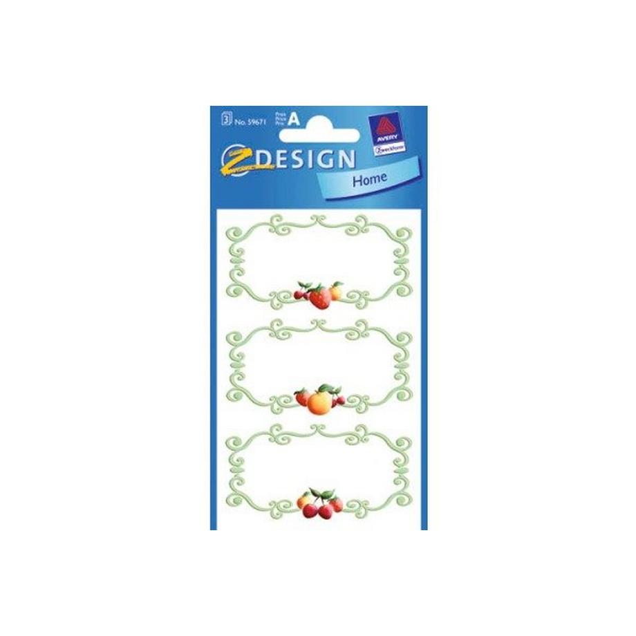 Z-DESIGN Sticker Home 59671 Früchte 3 Stück