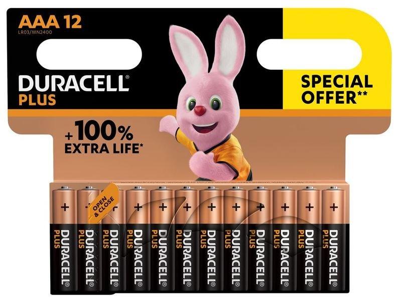 Image of DURACELL DURACELL PLUS 100% AAA X12 SO - AAA