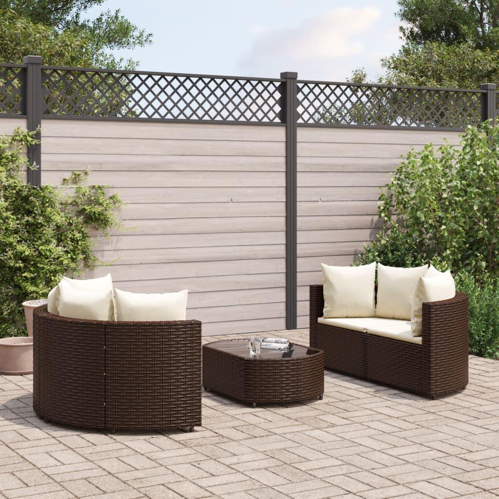 VidaXL Gartensofagarnitur poly-rattan  