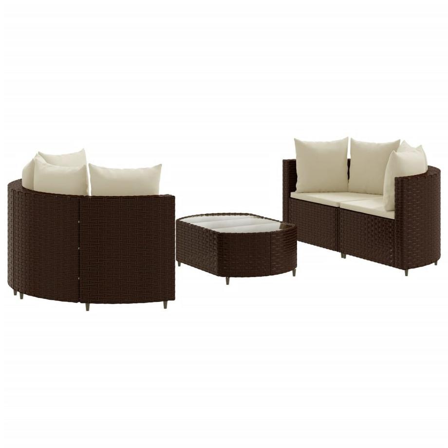 set salotto da giardino Polirattan