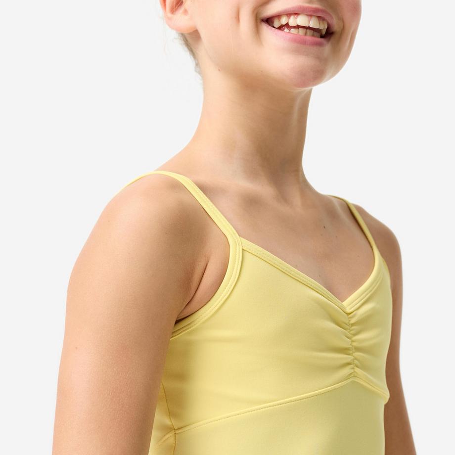 DOMYOS  Ballett-Trikot für Mädchen, Hellgelb 