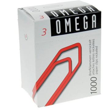 OMEGA Büroklammern Gr.3 3/1000 vernickelt, 28mm 1000 Stück