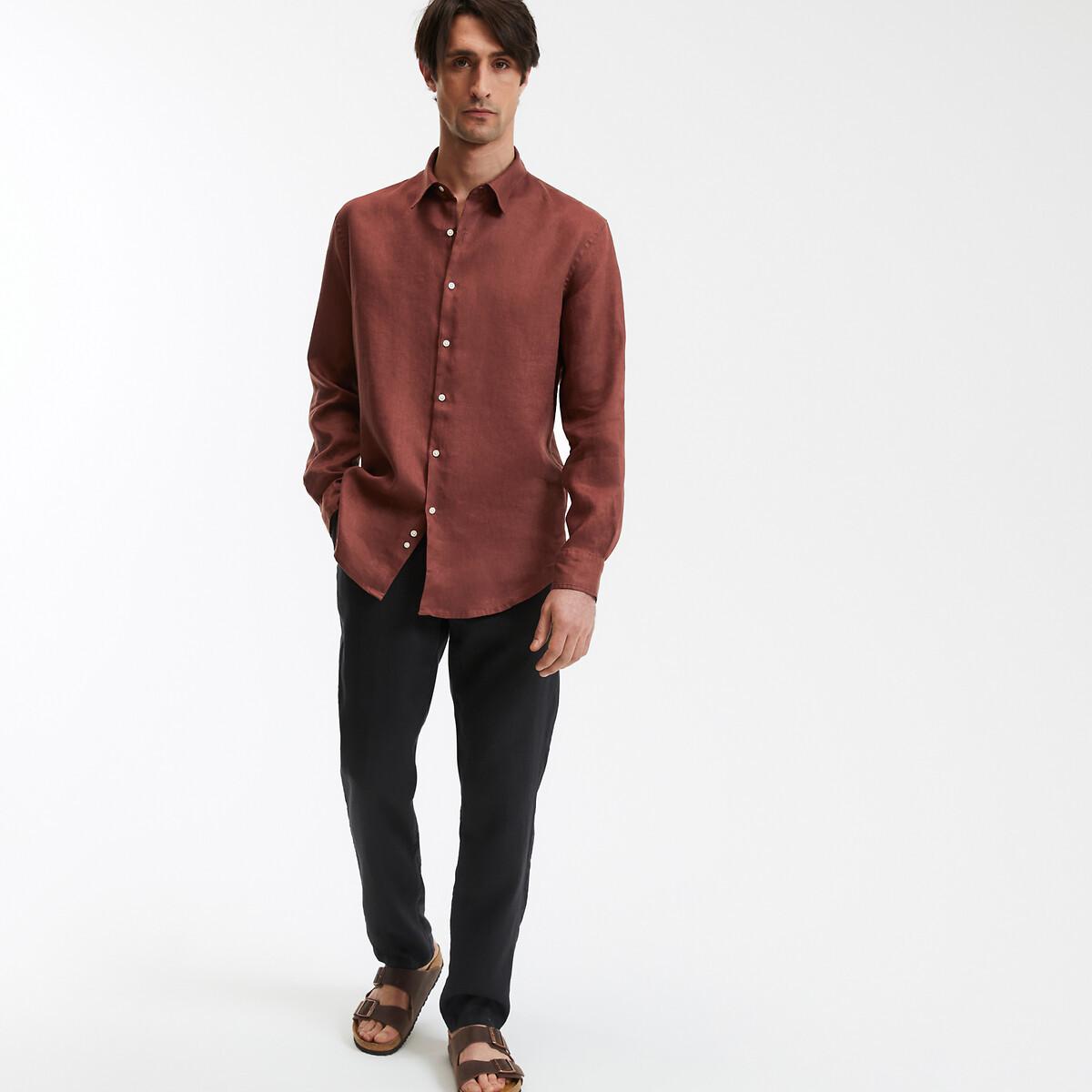 La Redoute Collections Signature Gerades Leinenhemd Langarm  