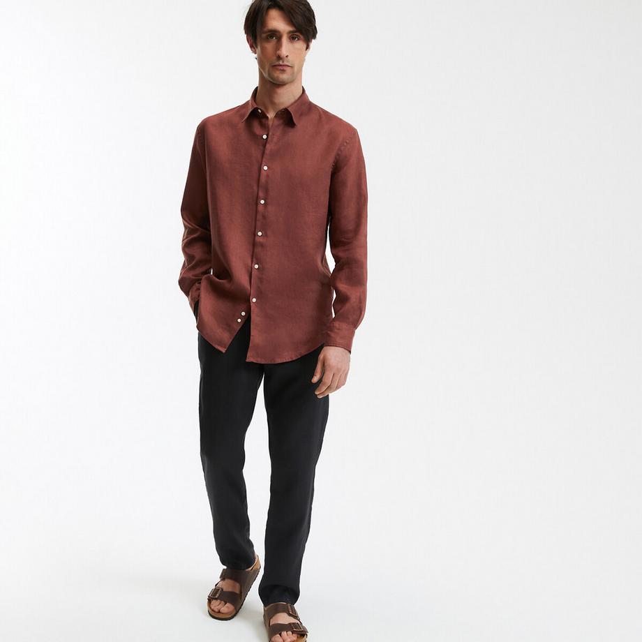 La Redoute Collections Signature Gerades Leinenhemd Langarm  