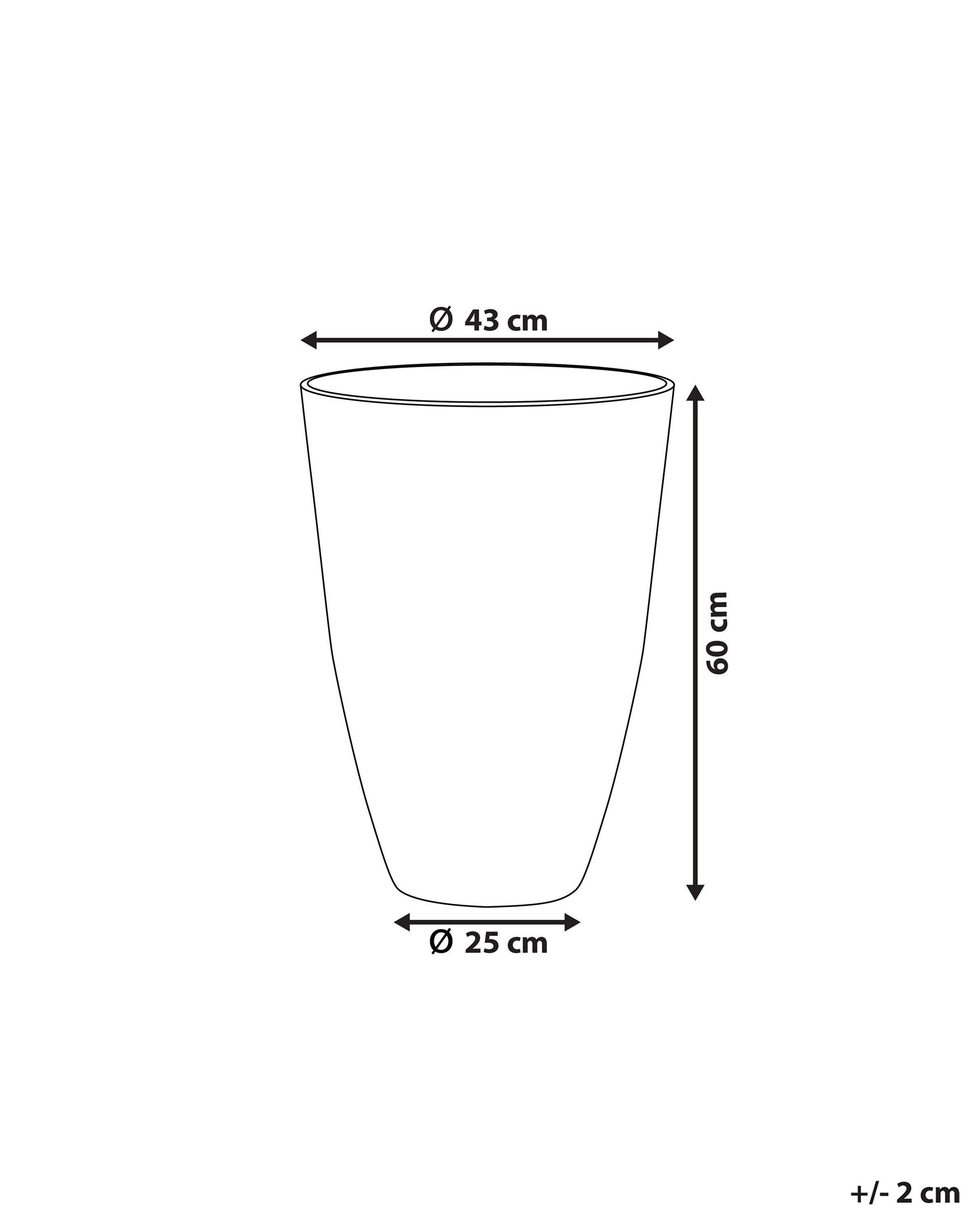 Beliani Vaso per piante medie en Polvere di Pietre Classico CAMIA  