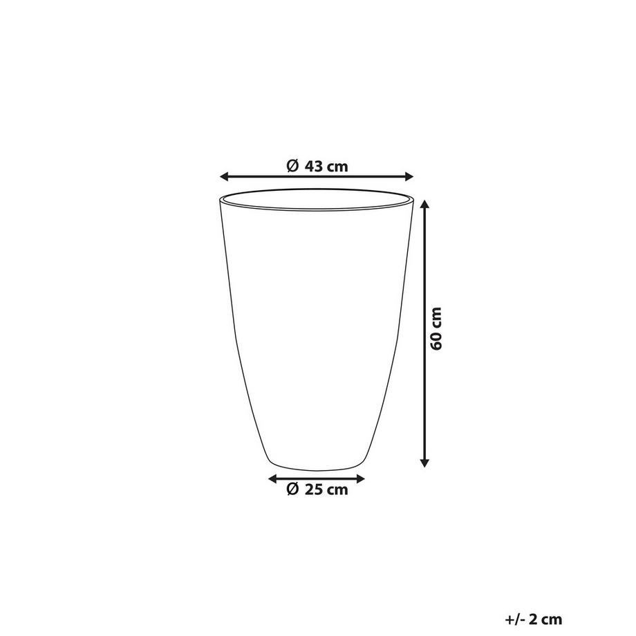 Beliani Blumenkübel aus Lehm-Faser-Mischung Klassisch CAMIA  