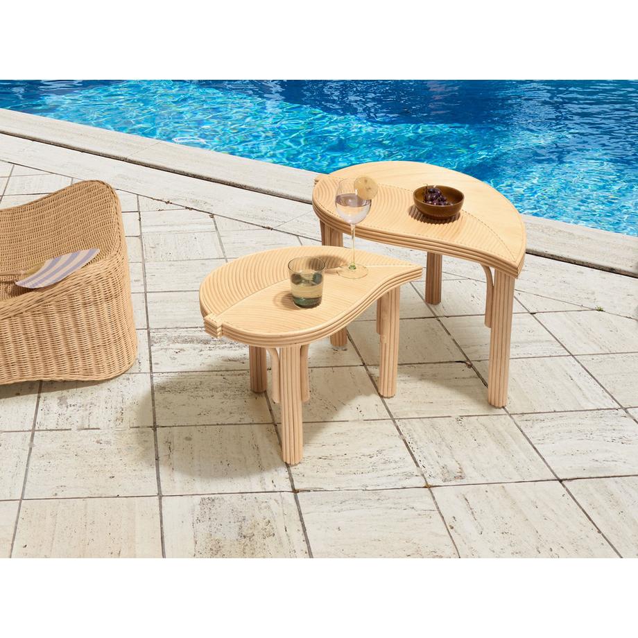 Beliani Couchtisch 2er Set aus Rattan  PARALIA  