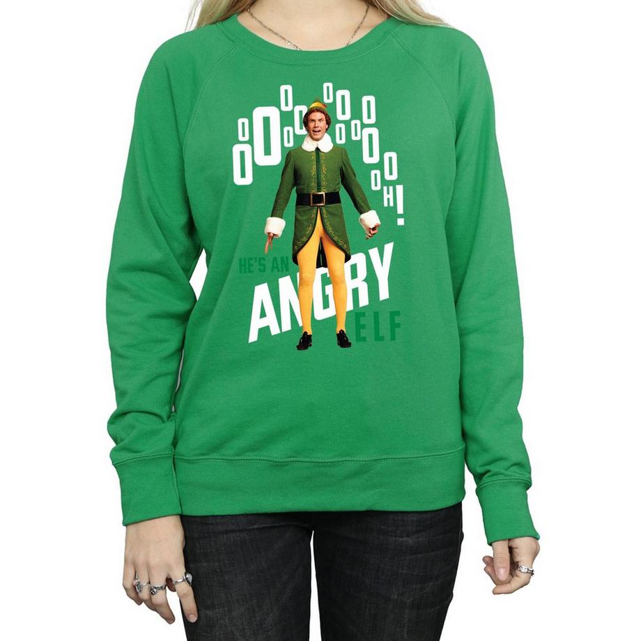 Elf Angry Print Slim Fit Sweatshirt  