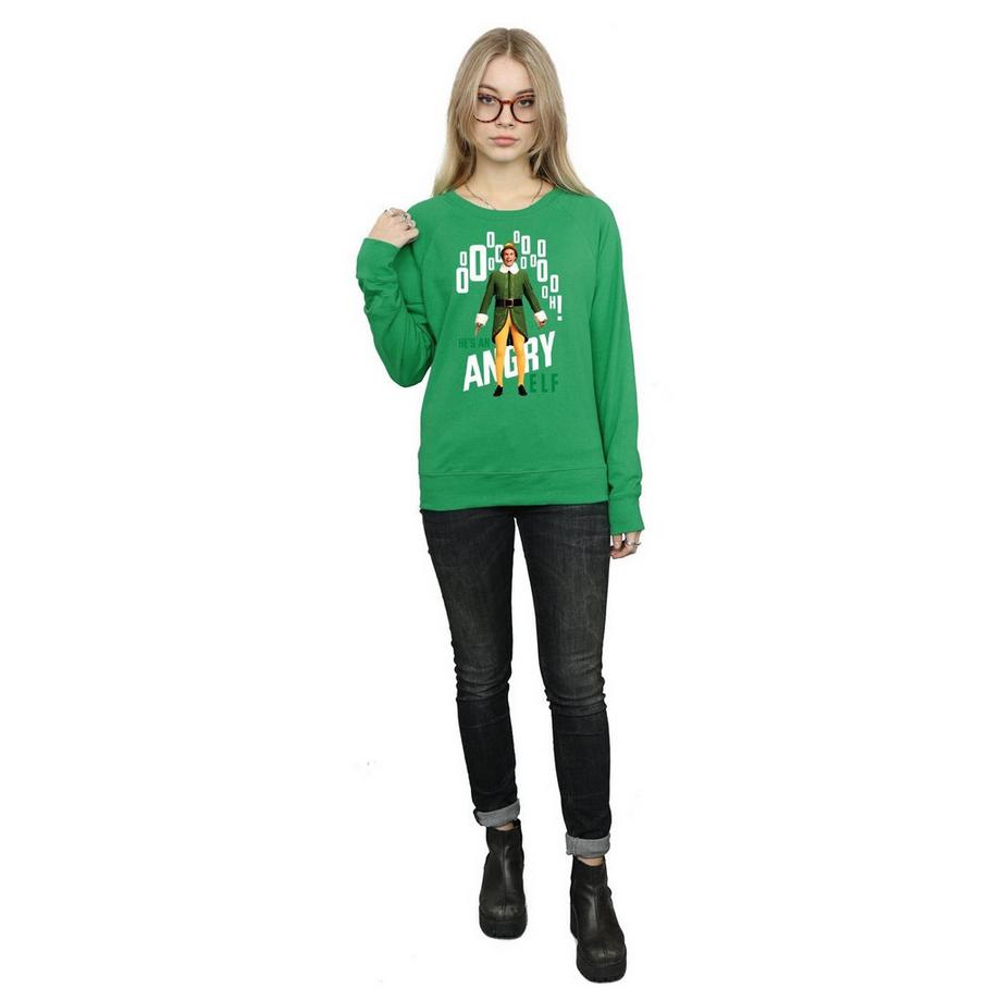 Elf Angry Print Slim Fit Sweatshirt  