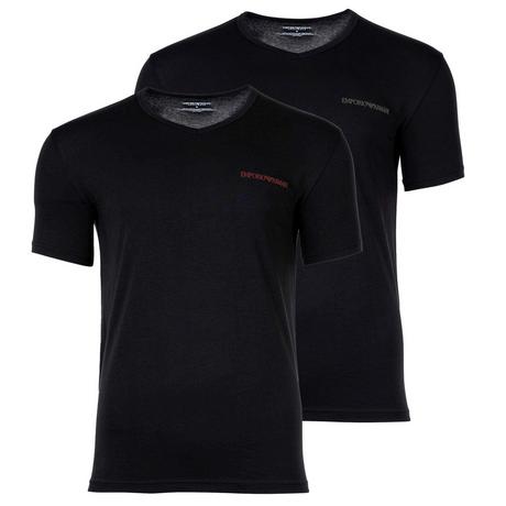 EMPORIO ARMANI Core Logoband Vestibilità Comoda Scollo a V T-Shirt Confezione da 2  