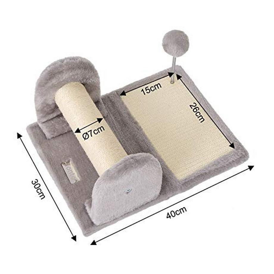 Alopini  Kleiner Kratzbaum Kletterbaum Kratzbrett Kratzmatte mit Plüsch und Spielball 