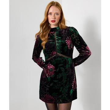 Devore-Tunika mit Blumenprint