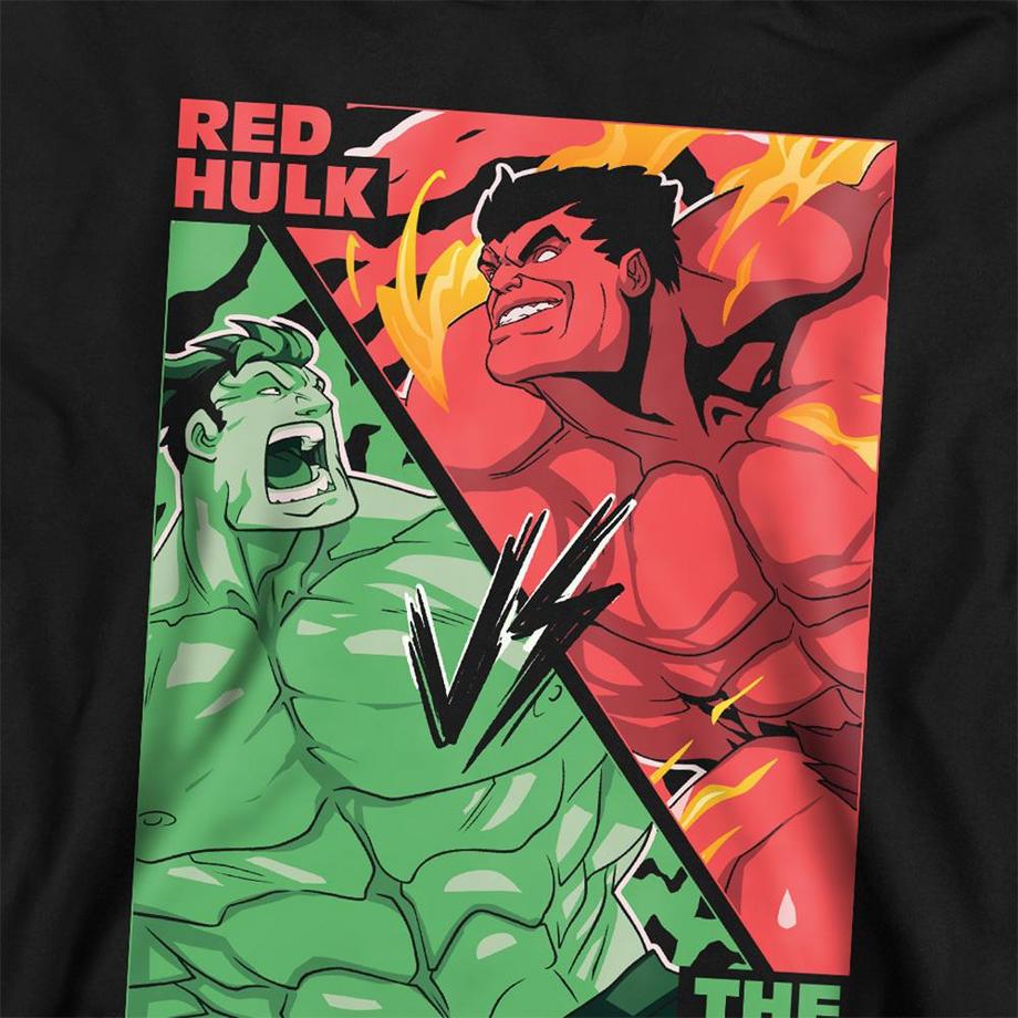 MARVEL  The Hulk Vs Red Hulk Felpa Con Cappuccio Da Indossare 
