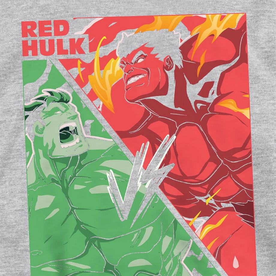MARVEL  The Hulk Vs Red Hulk Felpa Con Cappuccio Da Indossare 