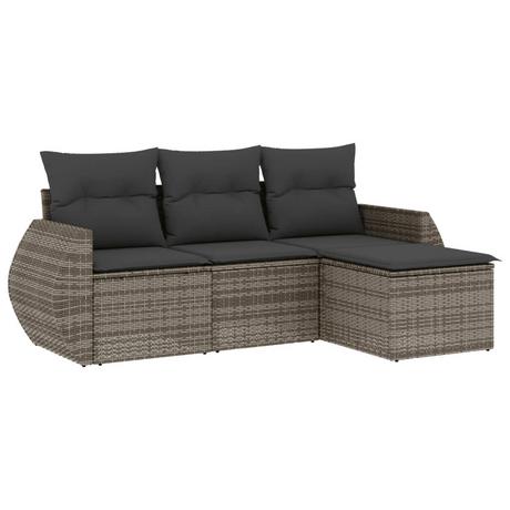 VidaXL set divano da giardino Polirattan  