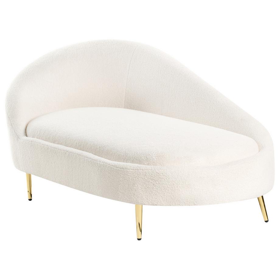 Beliani Linksseitige Chaiselongue aus Bouclé Minimalistisch VALREAS  