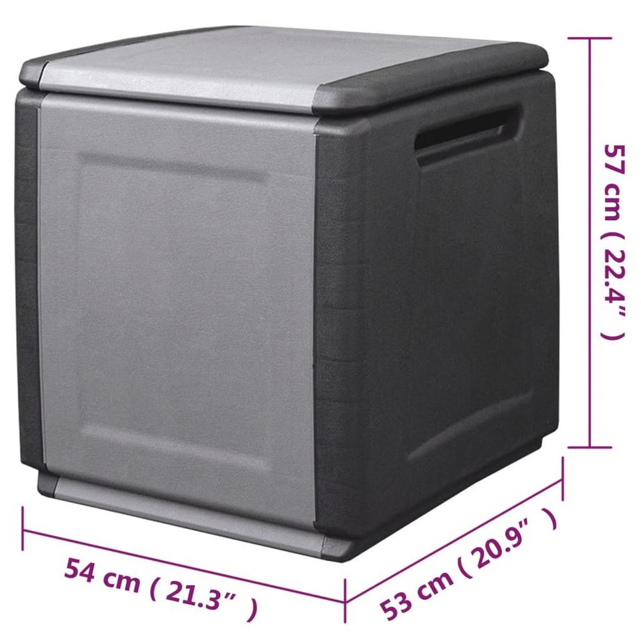 VidaXL Boîte de rangement de jardin polypropylène  
