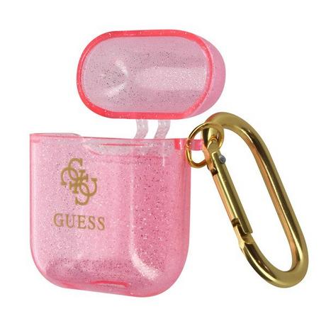 GUESS  Cover per AirPods Guess paillette rosa 
