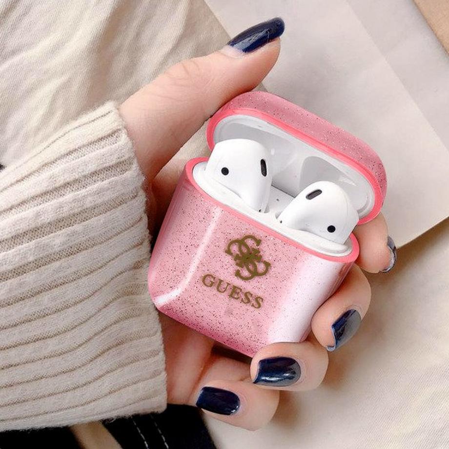 GUESS  Guess AirPods Glitter Hülle Rosa 