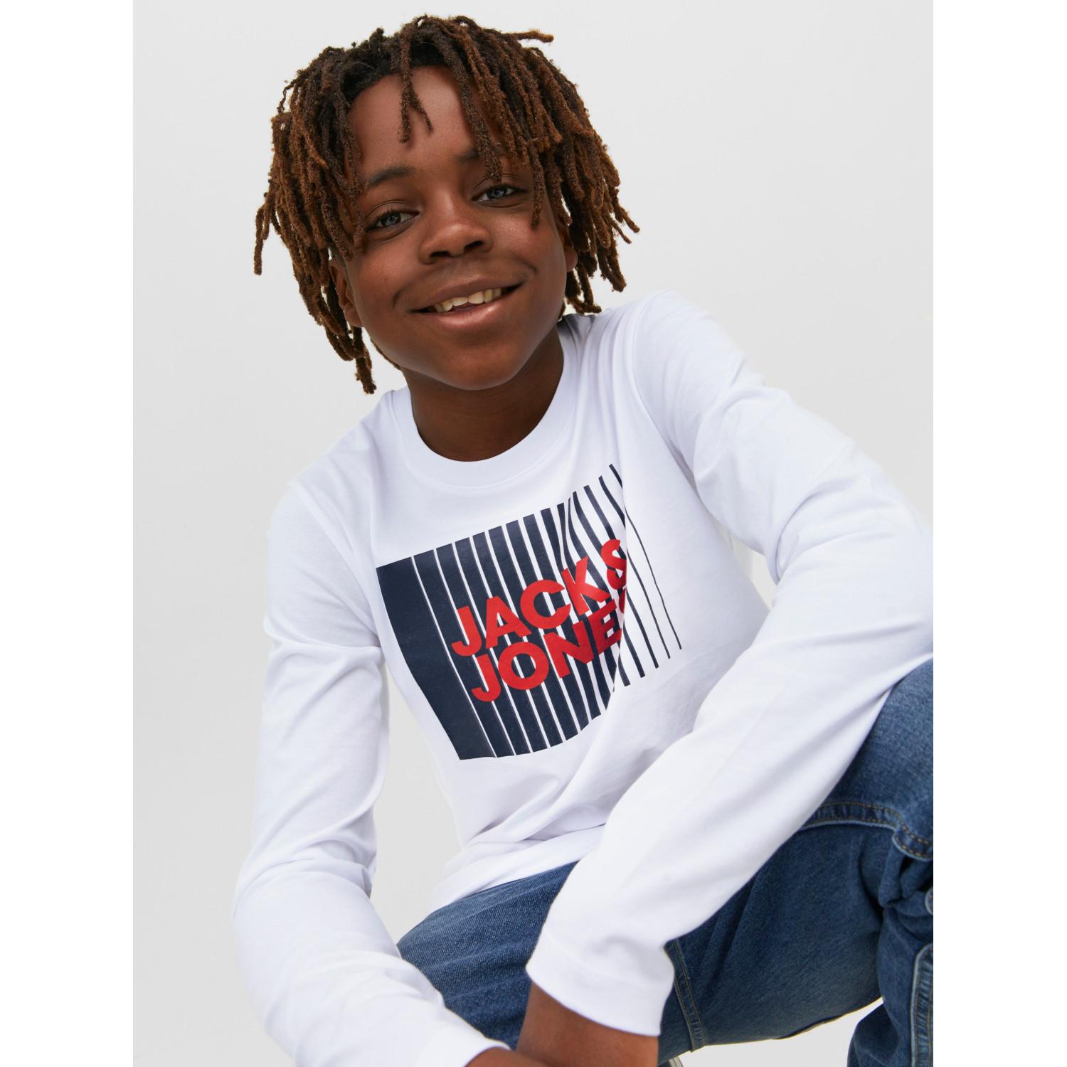 JACK & JONES  T-shirt bambino a maniche lunghe con scollo rotondo Jack & Jones Corp Logo Play 