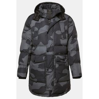 JP1880 Camouflage Stepp-Parka mit Kapuze und Taillen-Tunnelzug  