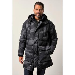 JP1880 Camouflage Stepp-Parka mit Kapuze und Taillen-Tunnelzug  
