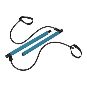 Pilatesstange mit Widerstandsbändern