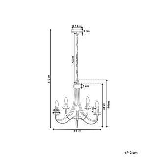 Beliani Lampe suspension en Métal Rétro DABUS  