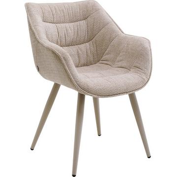 Chaise avec accoudoirs Thelma greige