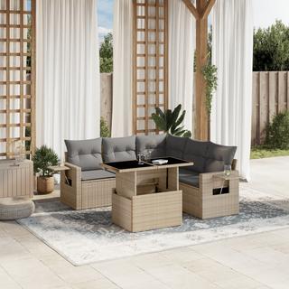 VidaXL set divano da giardino Polirattan  