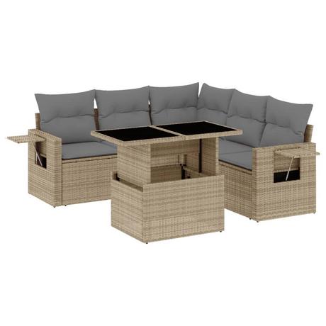 VidaXL set divano da giardino Polirattan  