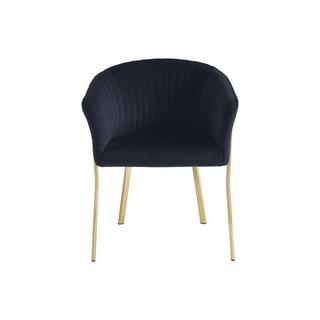 PASCAL MORABITO Lot de 2 chaises avec accoudoirs en velours et métal doré - Noir - ZAOVA de Pascal MORABITO  