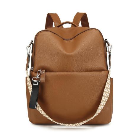 Only-bags.store Rucksack Klein - 2 in 1 Rucksacktasche Leder PU Umhängetasche Schulrucksack Wasserdichter Lederrucksack Diebstahlsicherer Tagesrucksack für unterwegs  