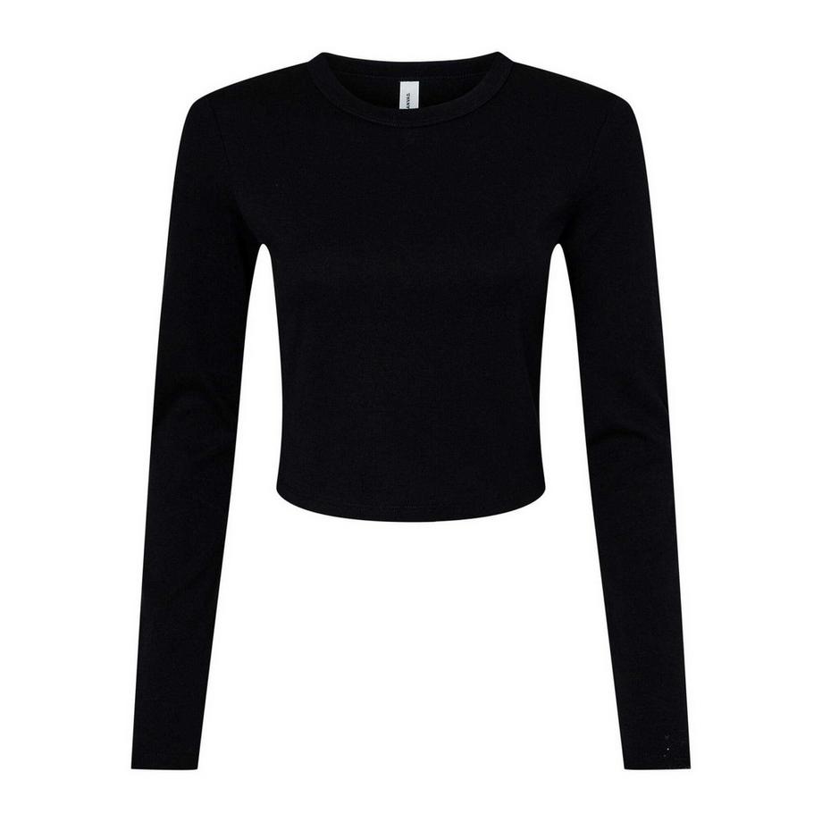 TShirt  , Mikro Rippen, Langärmlig