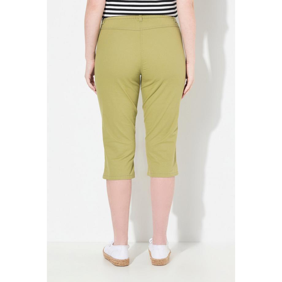 Ulla Popken Pantalon Capri Fentes Ourlet Passants Ceinture  