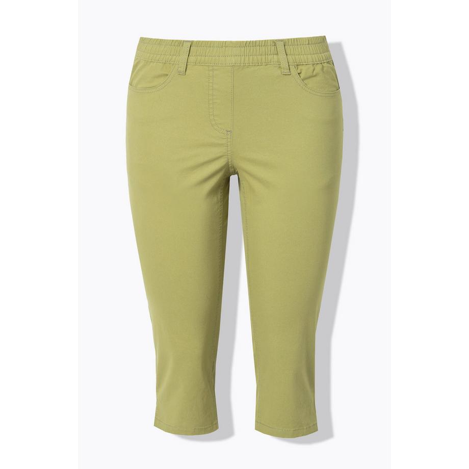 Ulla Popken Pantalon Capri Fentes Ourlet Passants Ceinture  