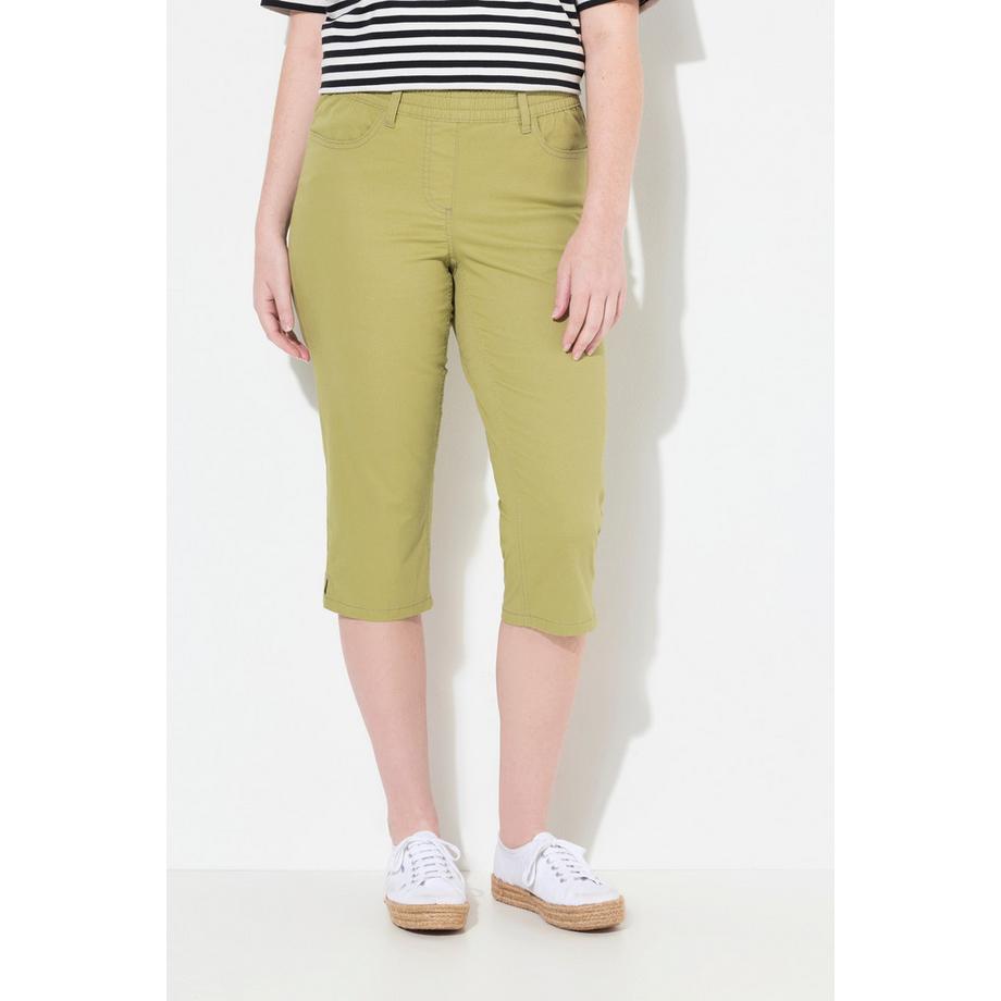 Ulla Popken Pantalon Capri Fentes Ourlet Passants Ceinture  