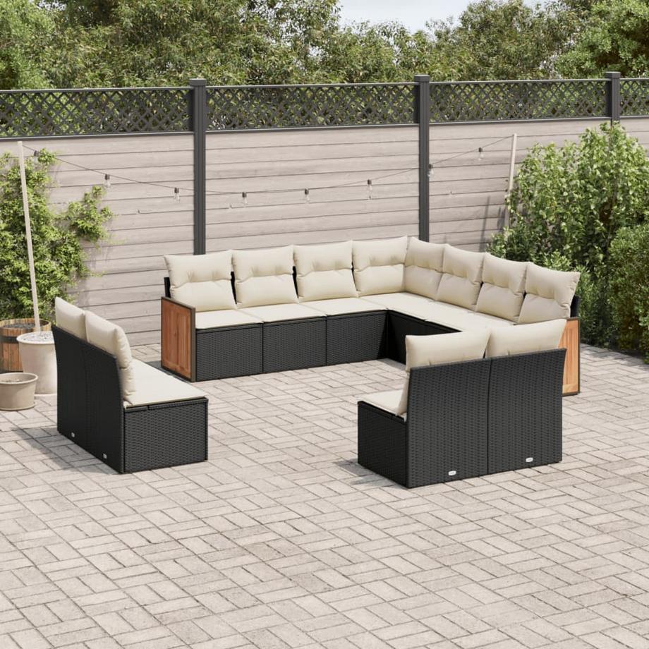 VidaXL set divano da giardino Polirattan  