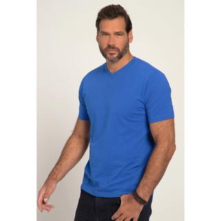 JP1880  T-shirt basic con scollo a V blu forte 