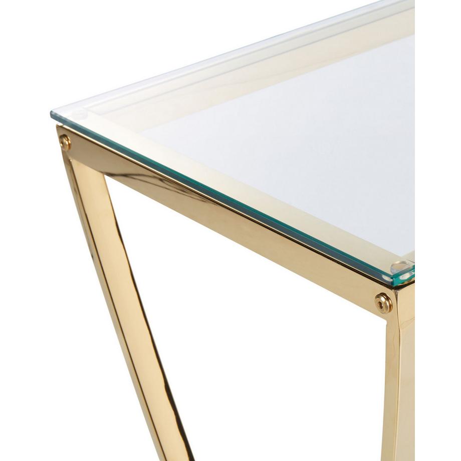 Beliani Tavolino consolle en Acciaio inox Glamour RINGGOLD  