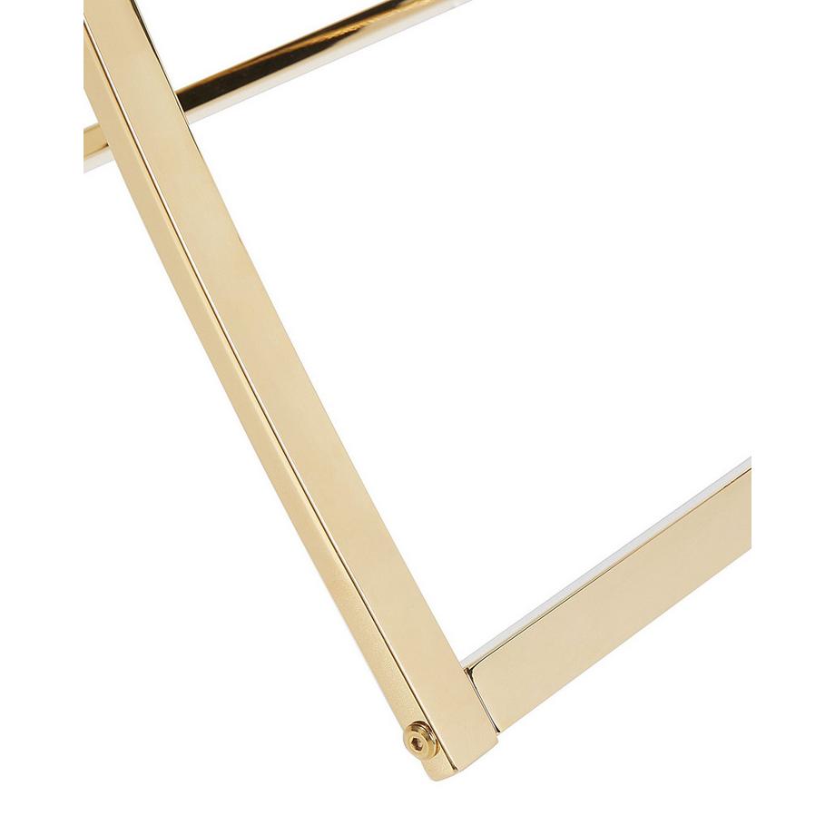 Beliani Tavolino consolle en Acciaio inox Glamour RINGGOLD  